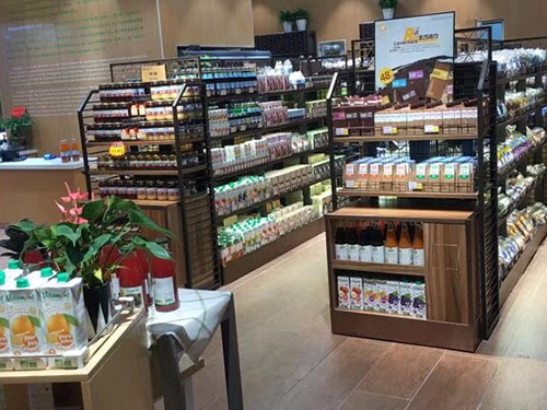 精品店鋼木展架